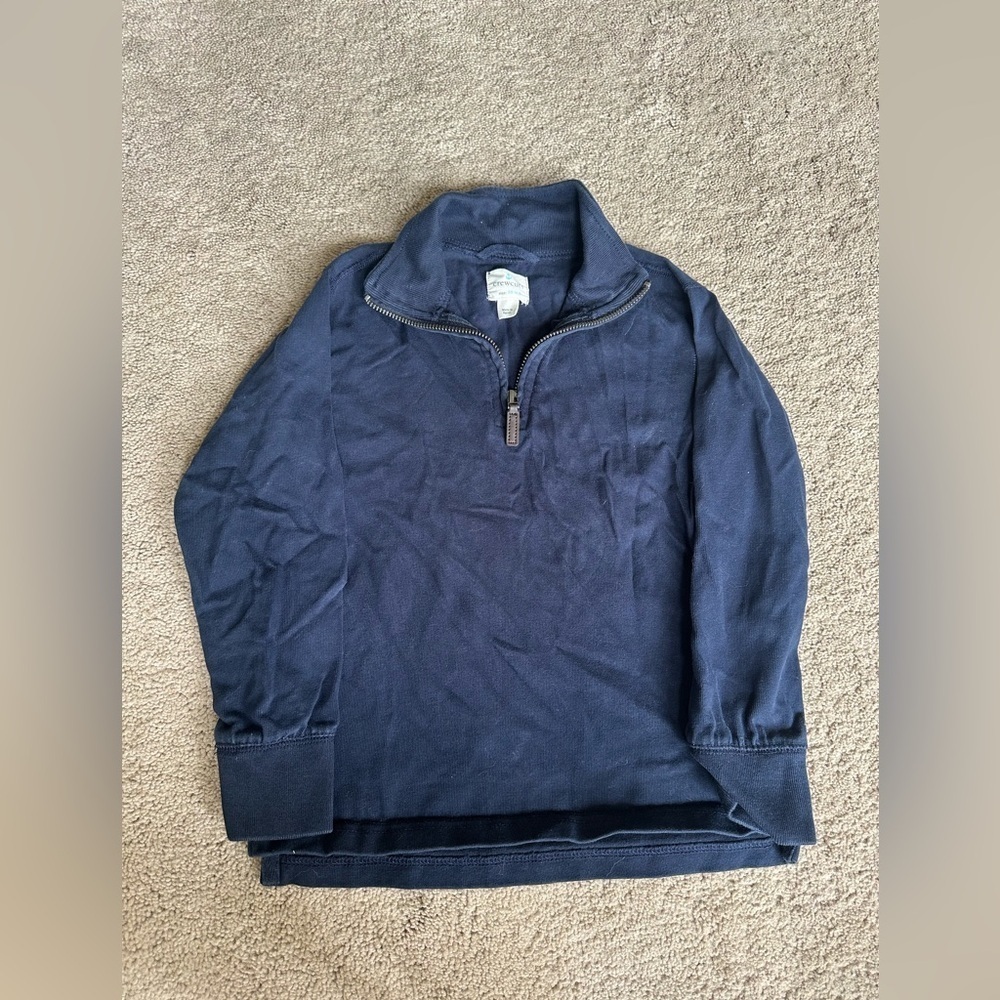 Boys Crewcuts Halfzip navy shirt yxs 4/5